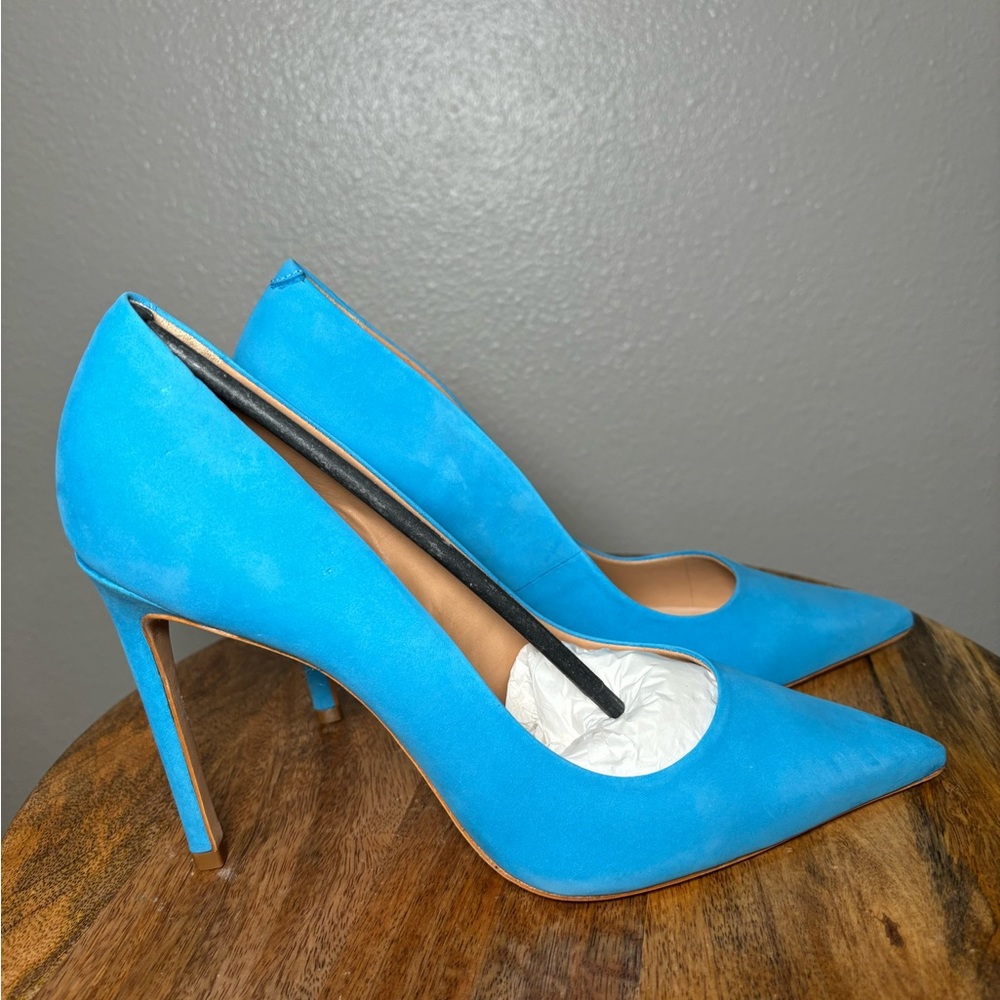 Schutz Lou True Blue Nubuck Pumps (color may vary depending on screen)